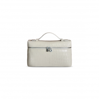 LORO PIANA EXTRA POCKET L19 CROCODILE LEATHER (19*11*6.5cm)